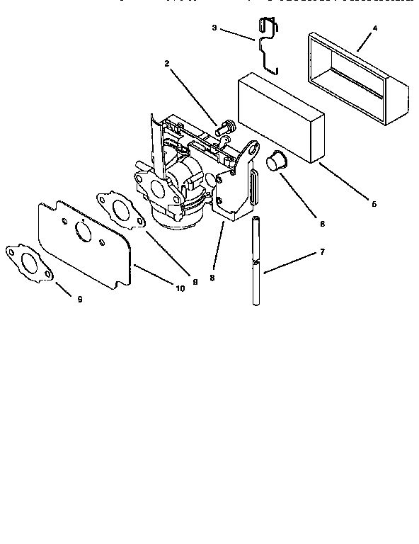Engine Assembly 2 Diagram and Parts List for 10301 590001-5999999 Lawn Boy Lawn Mower